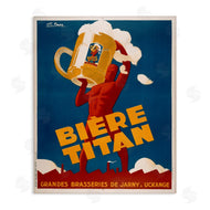 Marcus Jules | Antique Holding Beer Advertisement