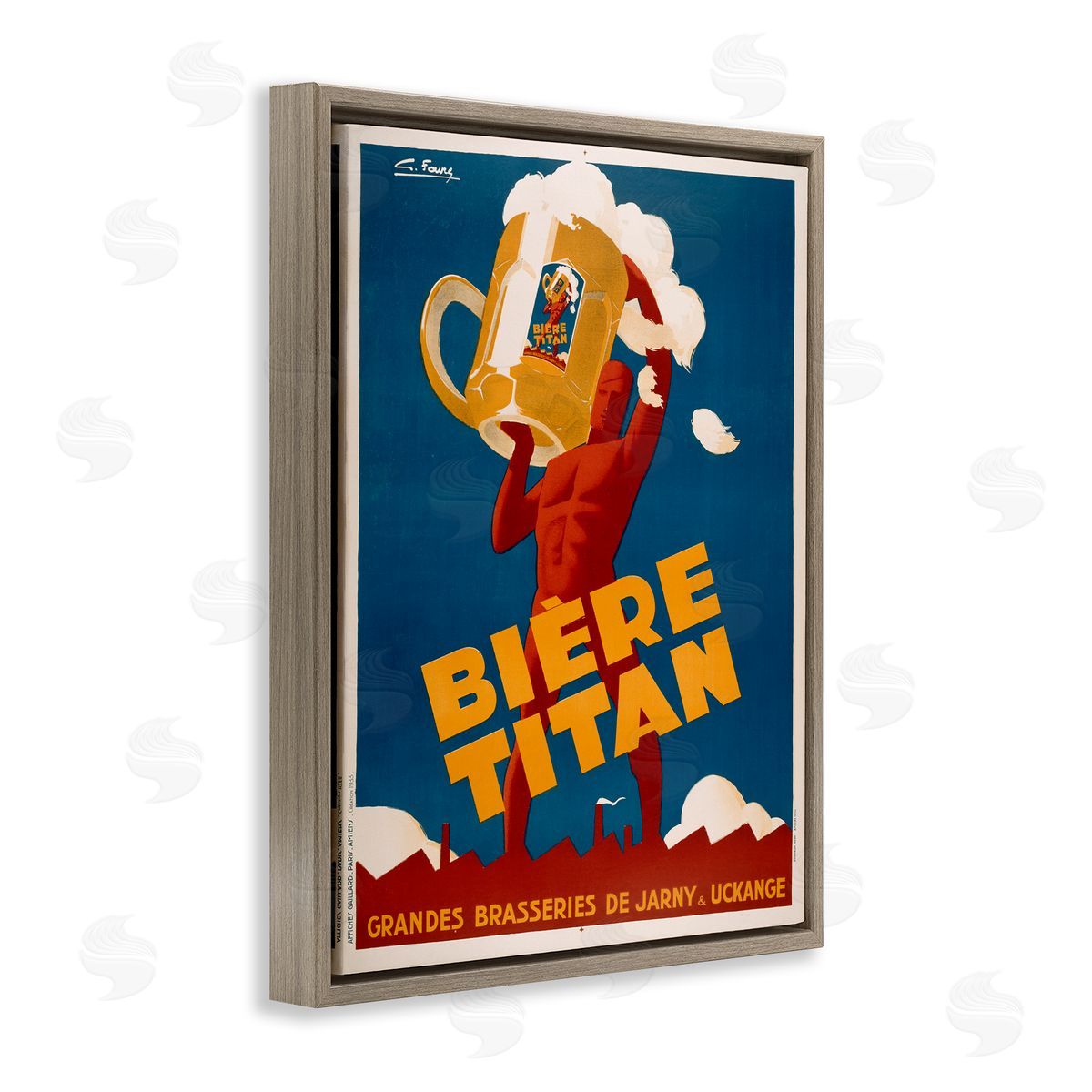 Marcus Jules | Antique Holding Beer Advertisement