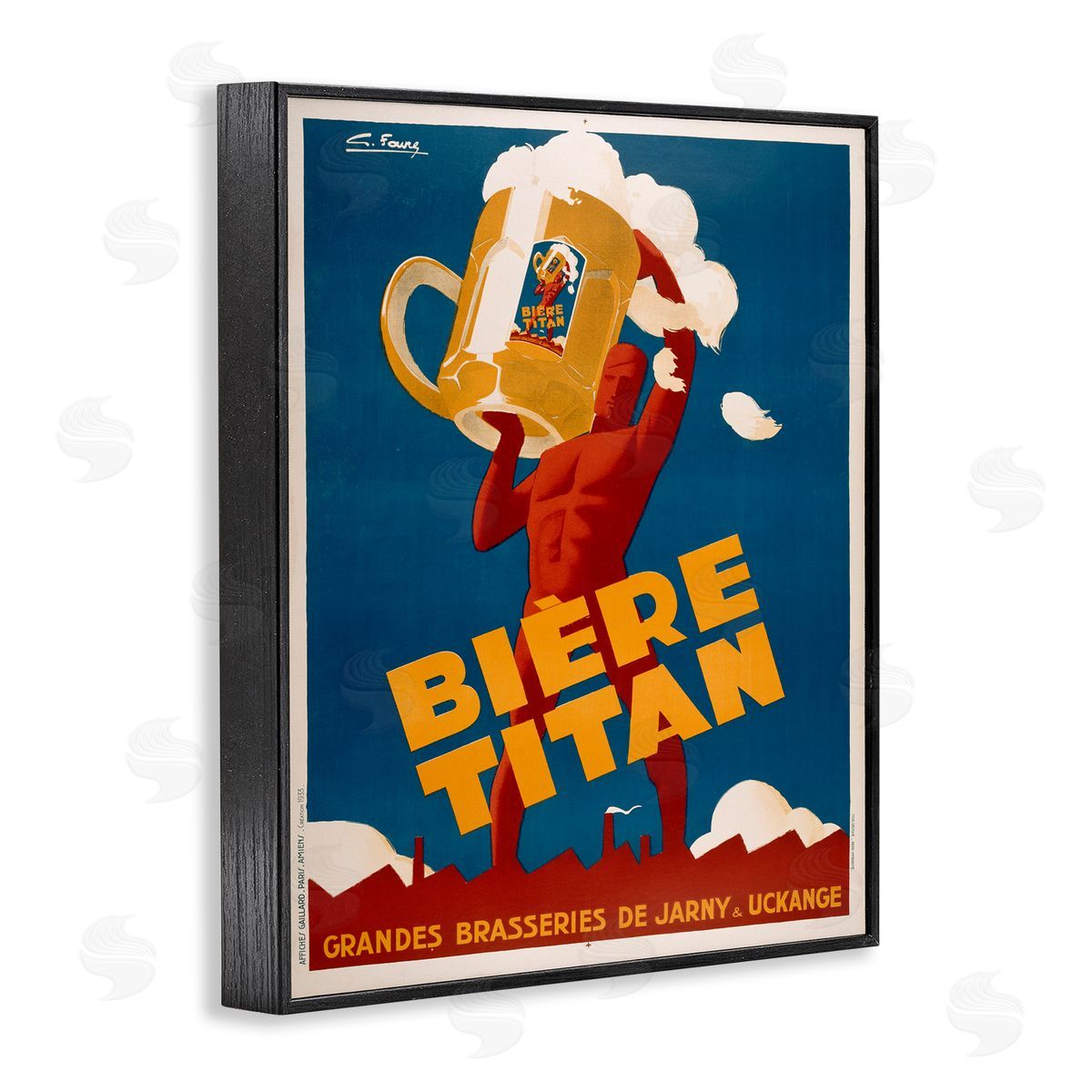 Marcus Jules | Antique Holding Beer Advertisement
