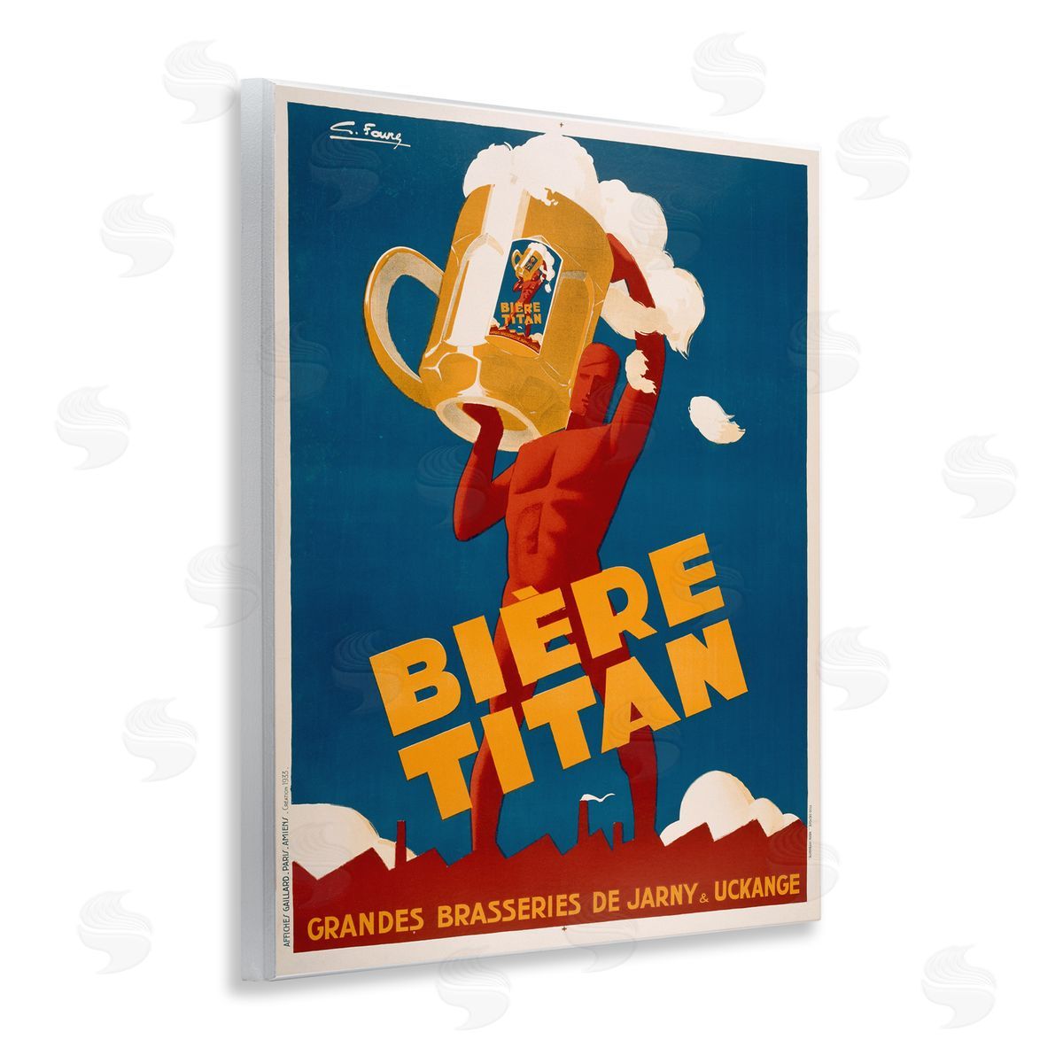 Marcus Jules | Antique Holding Beer Advertisement