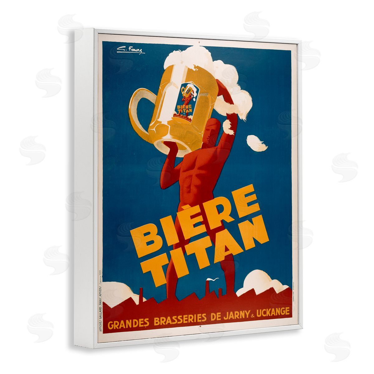 Marcus Jules | Antique Holding Beer Advertisement