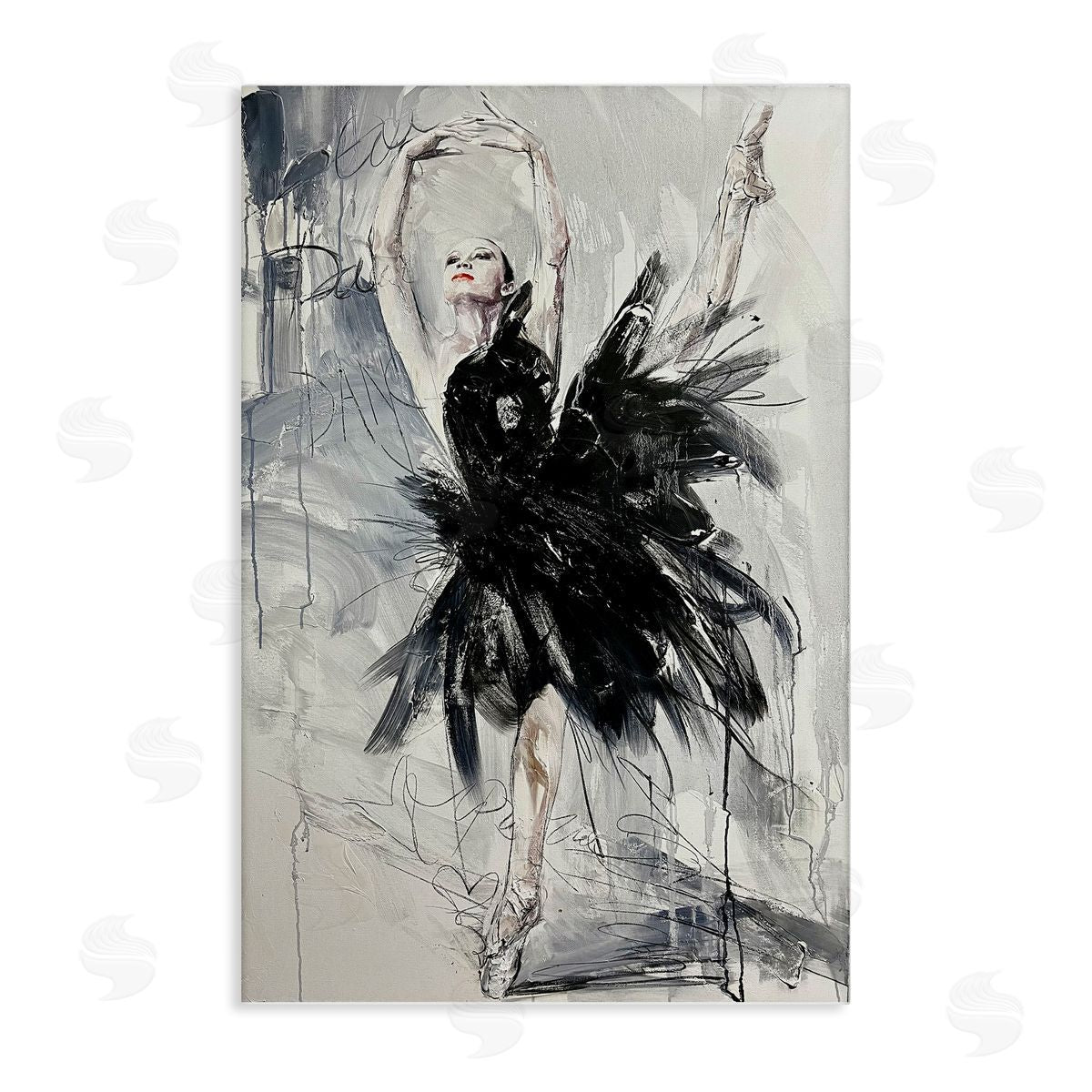Graceful Dancer Abstract Canvas Wall Art, Home Decor by Lucille Lee