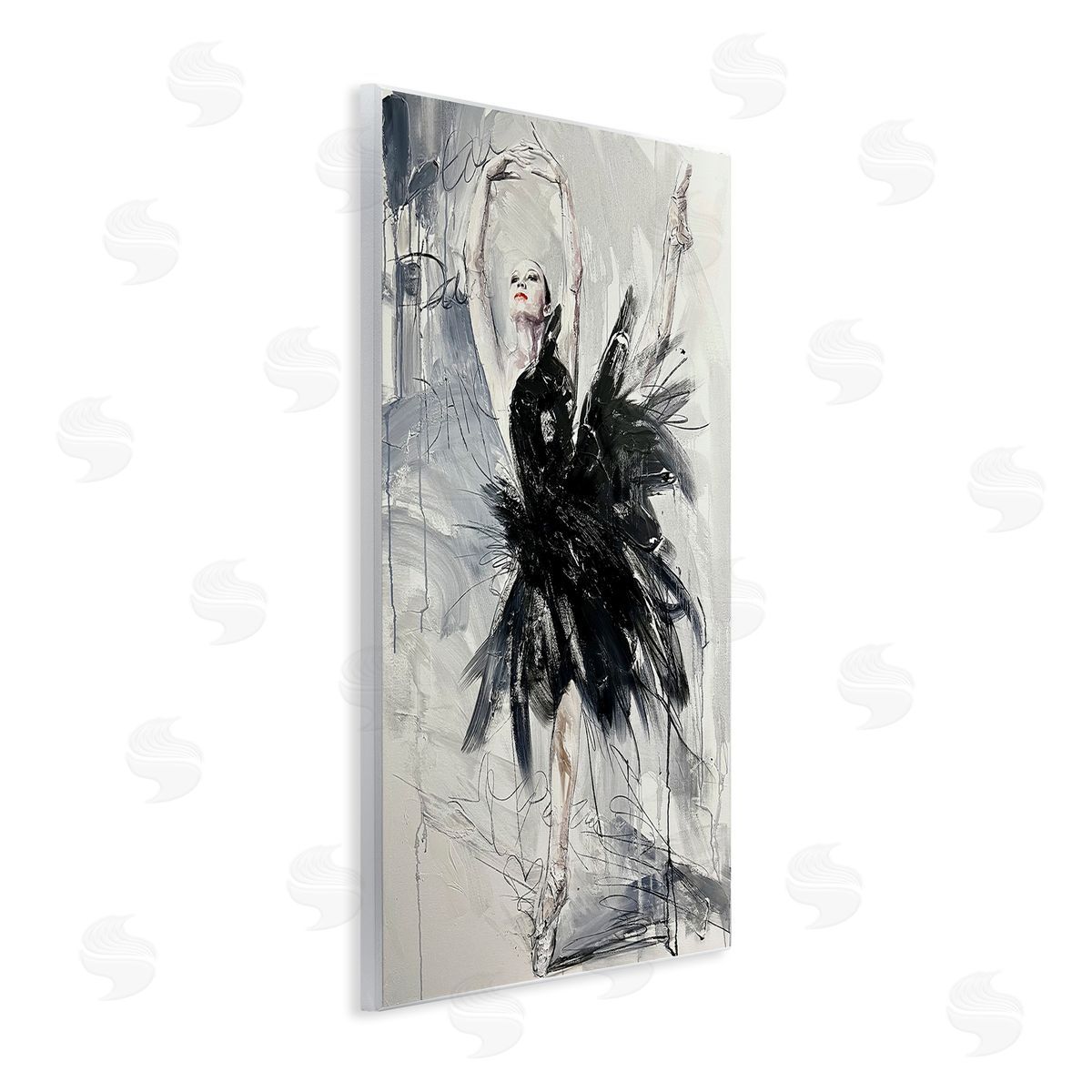 Graceful Dancer Abstract Wood Plaque Wall Art, Home Decor by Lucille Lee