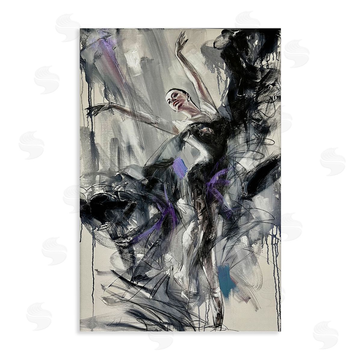 Abstract Elegance Dancer Canvas Wall Art, Home Decor by Lucille Lee