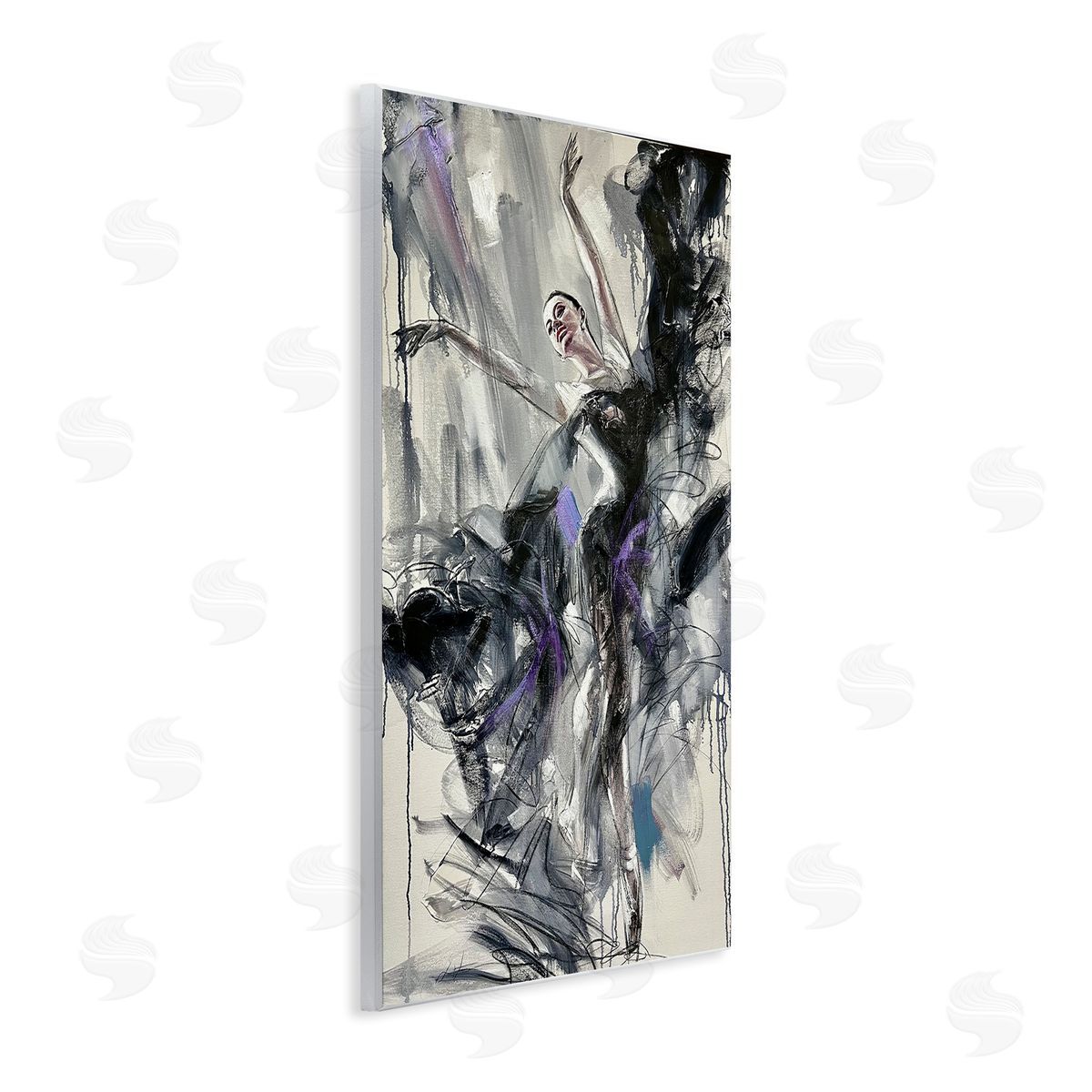 Abstract Elegance Dancer Wood Plaque Wall Art, Home Decor by Lucille Lee