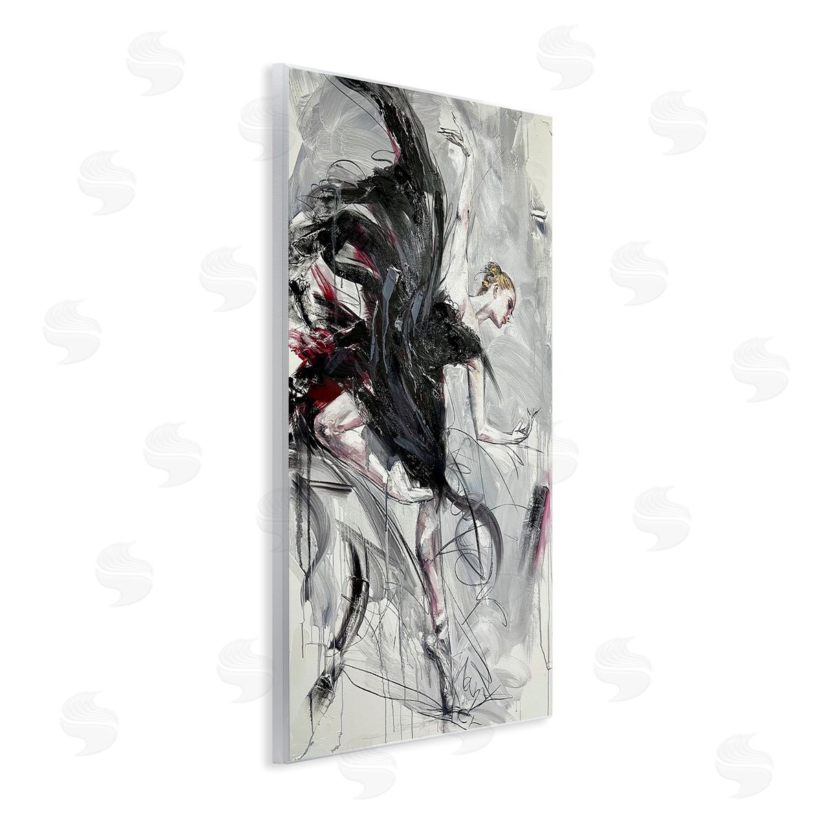 Modern Elegance Dancer Wood Plaque Wall Art, Home Decor by Lucille Lee