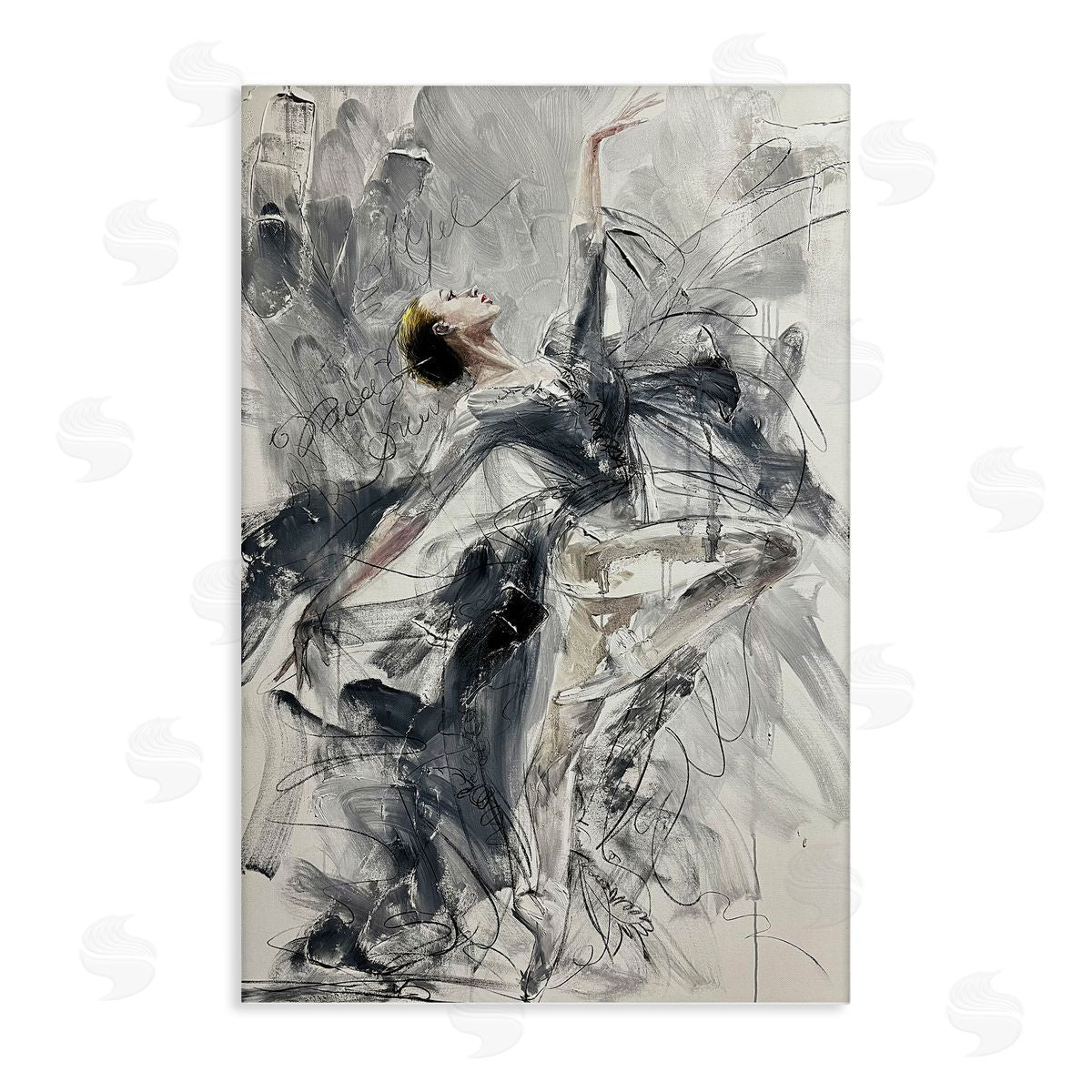 Elegant Pose Dancer Canvas Wall Art, Home Decor by Lucille Lee
