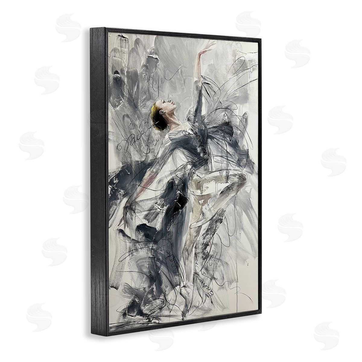 Elegant Pose Dancer Black Frame Print Wall Art, Home Decor by Lucille Lee