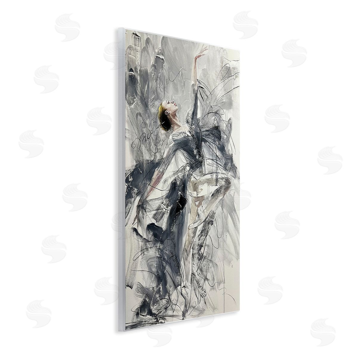 Elegant Pose Dancer Wood Plaque Wall Art, Home Decor by Lucille Lee