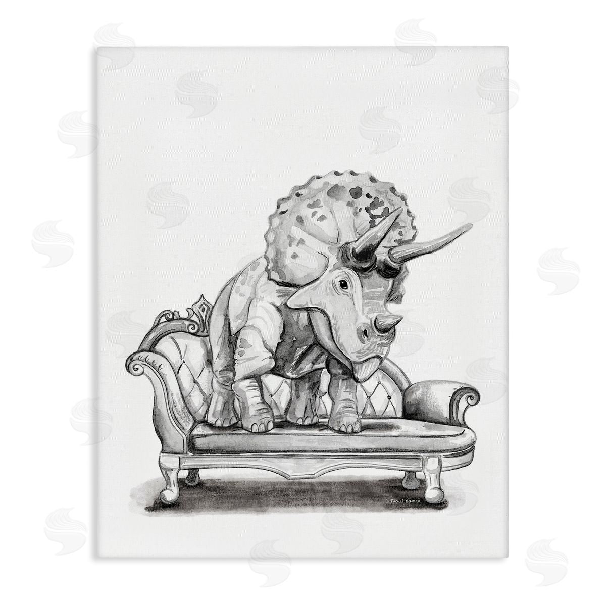 Rachel Nieman | Triceratops Lounging on Couch