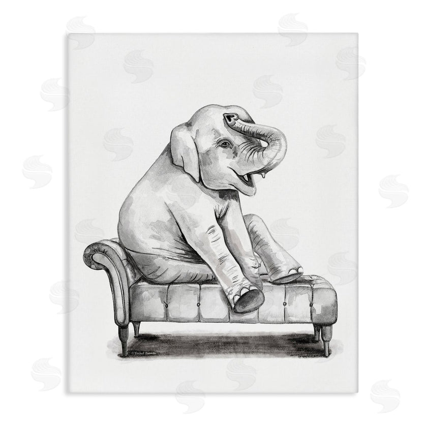 Rachel Nieman | Happy Elephant on Chaise