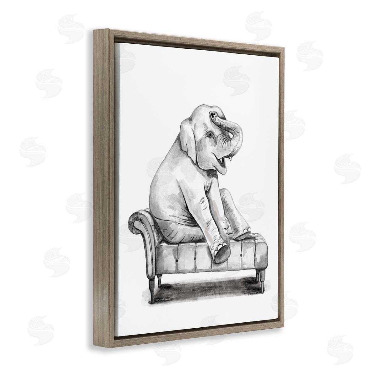 Rachel Nieman | Happy Elephant on Chaise