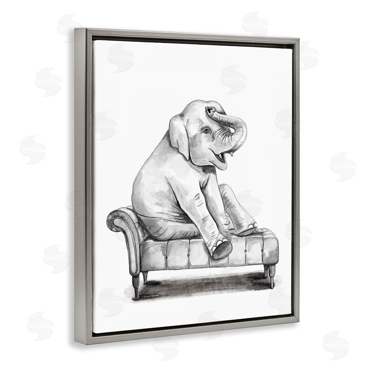 Rachel Nieman | Happy Elephant on Chaise