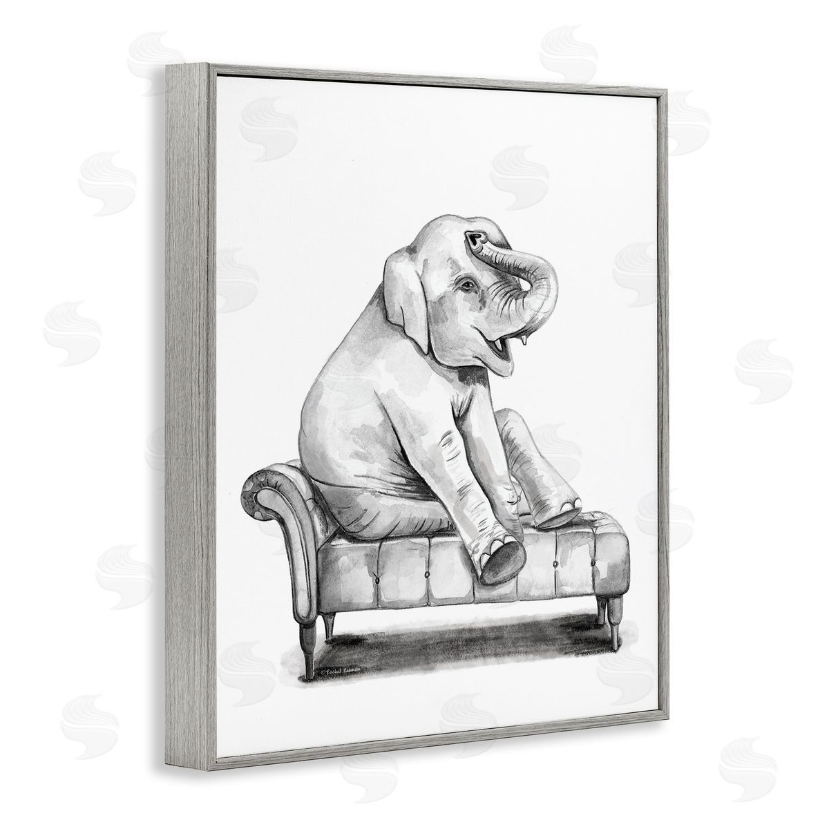 Rachel Nieman | Happy Elephant on Chaise