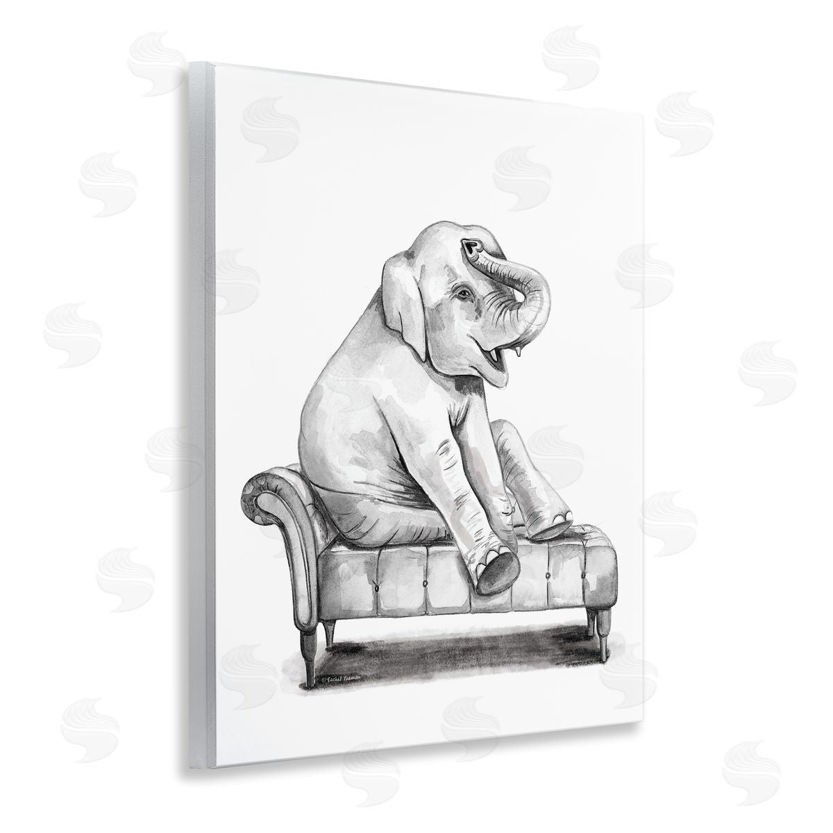 Rachel Nieman | Happy Elephant on Chaise
