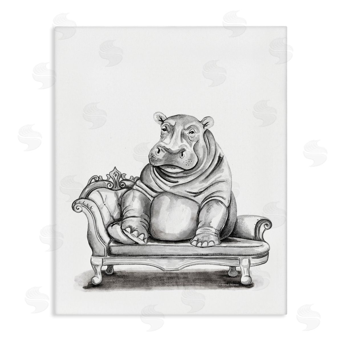 Rachel Nieman | Hippo Lounging on Chaise