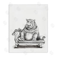 Rachel Nieman | Hippo Lounging on Chaise