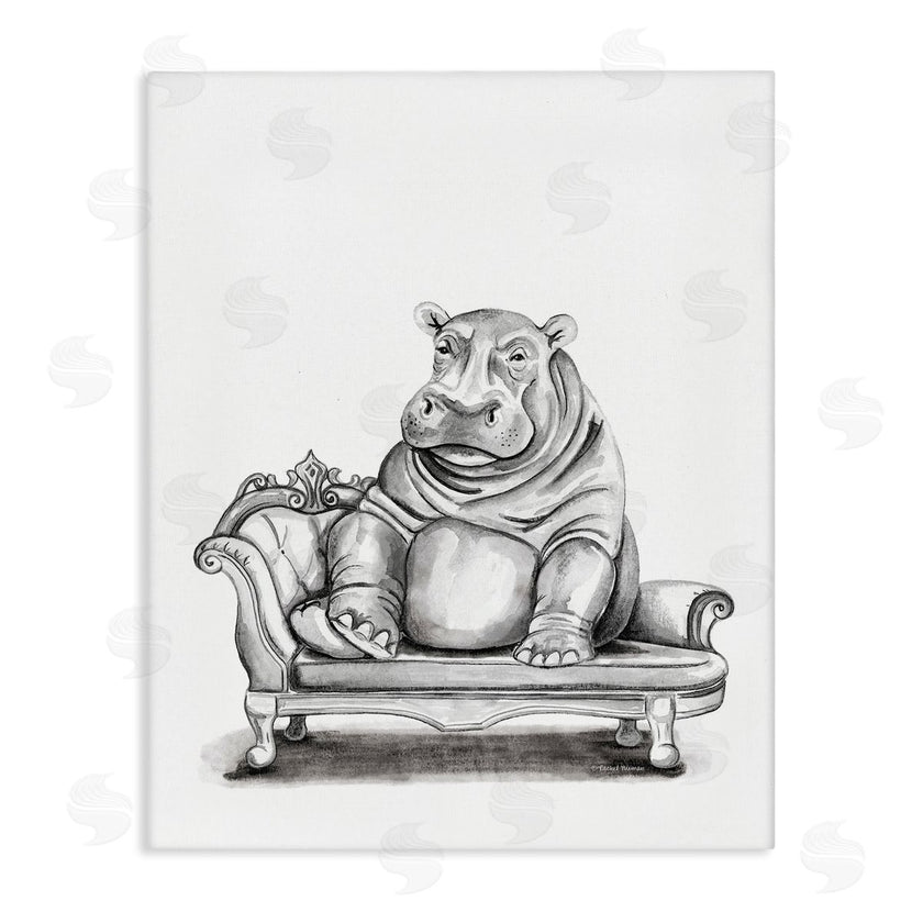 Rachel Nieman | Hippo Lounging on Chaise