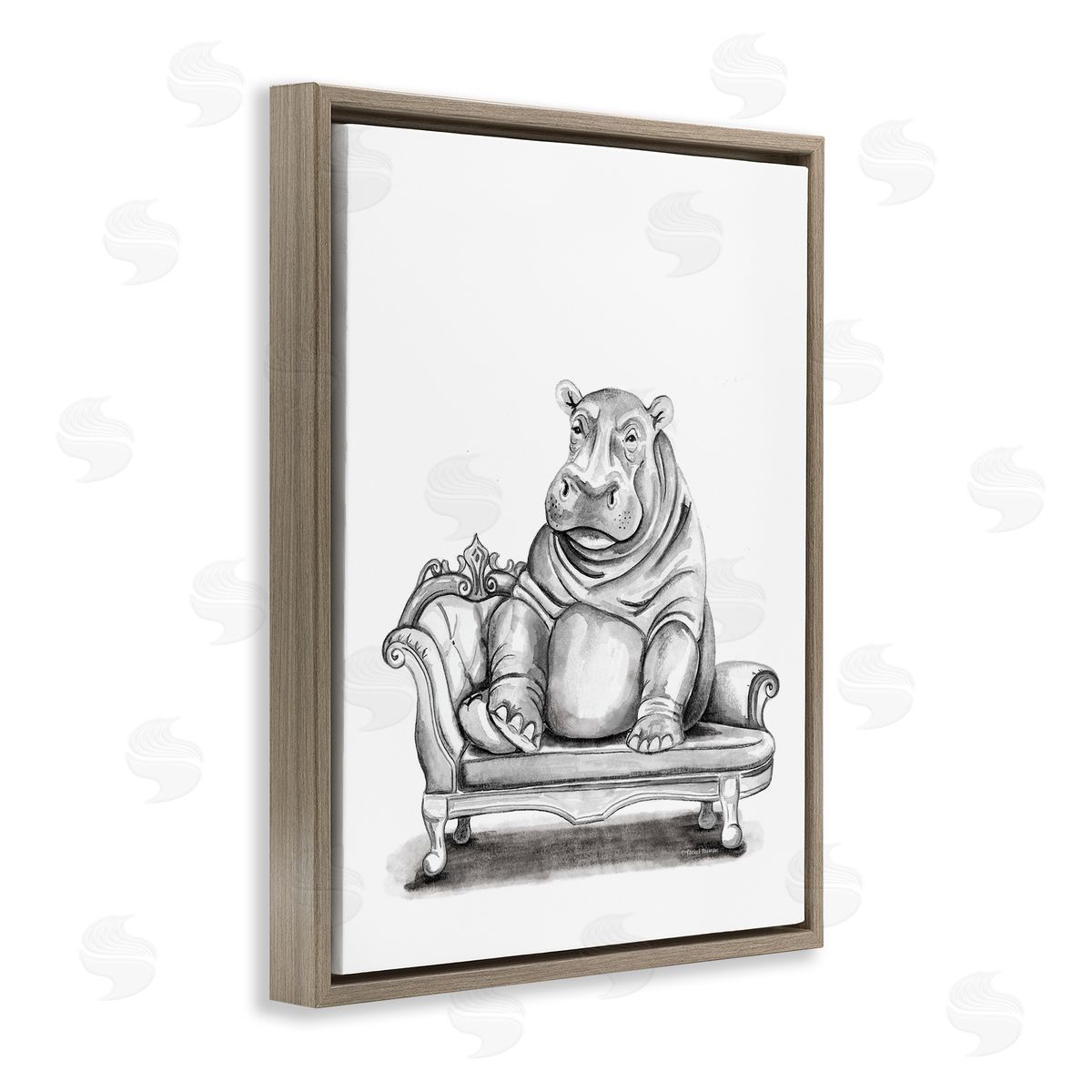 Rachel Nieman | Hippo Lounging on Chaise