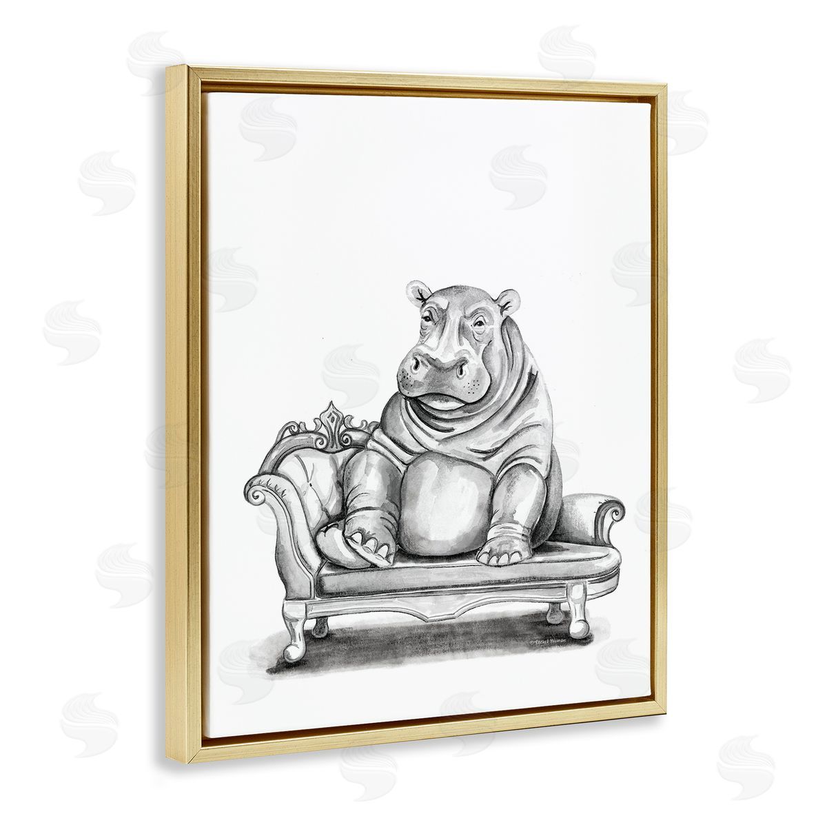 Rachel Nieman | Hippo Lounging on Chaise