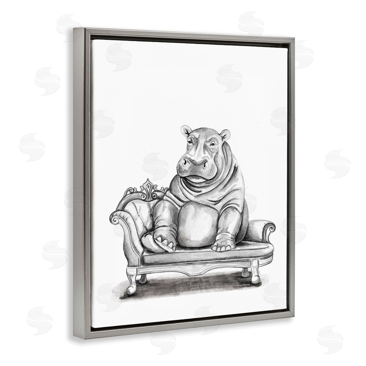Rachel Nieman | Hippo Lounging on Chaise