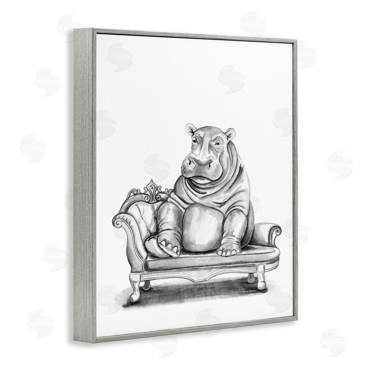 Rachel Nieman | Hippo Lounging on Chaise