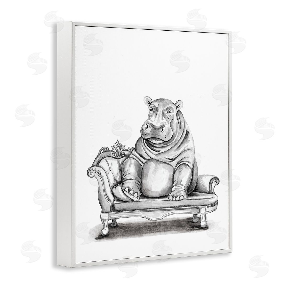 Rachel Nieman | Hippo Lounging on Chaise