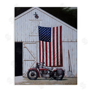 Zhen-Huan Lu | American Flag & Motorcycle