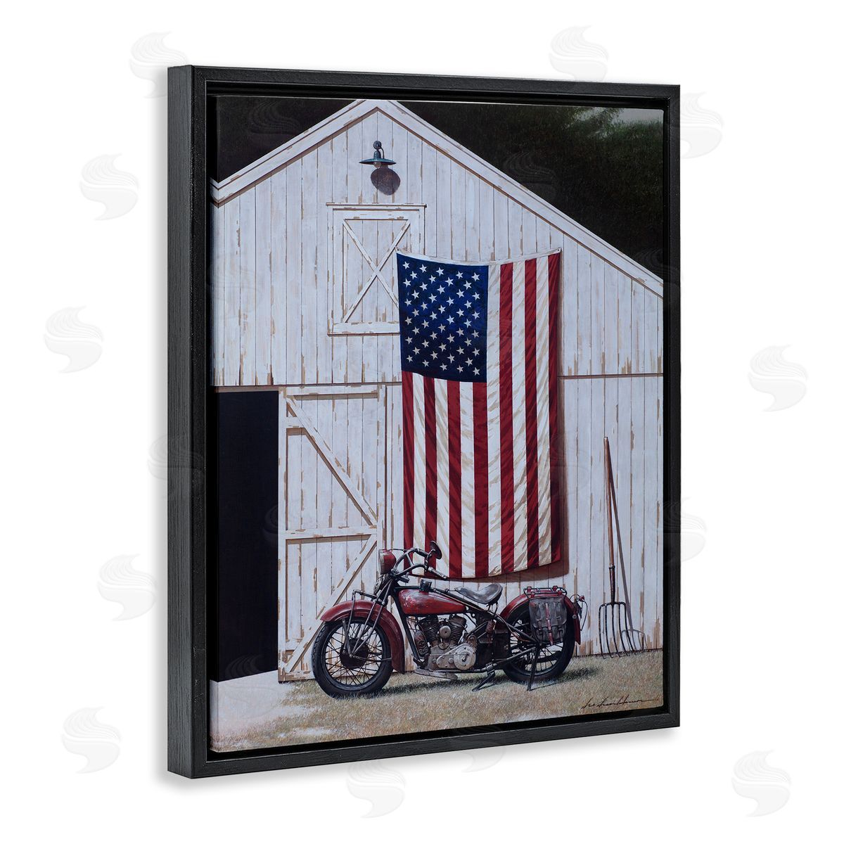 Zhen-Huan Lu | American Flag & Motorcycle