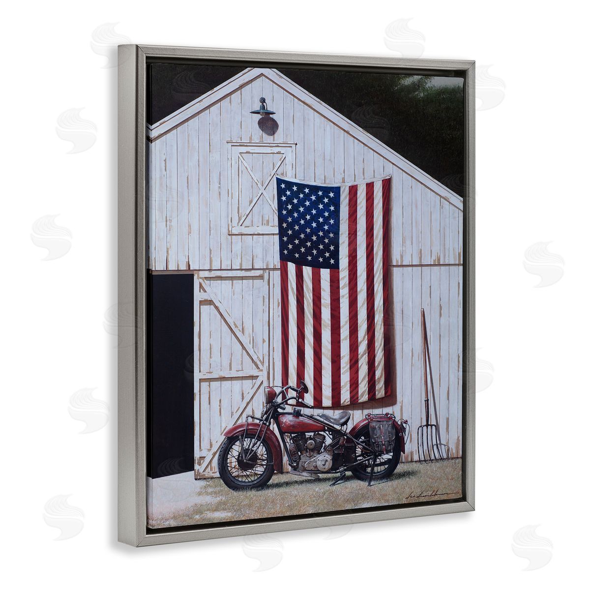 Zhen-Huan Lu | American Flag & Motorcycle