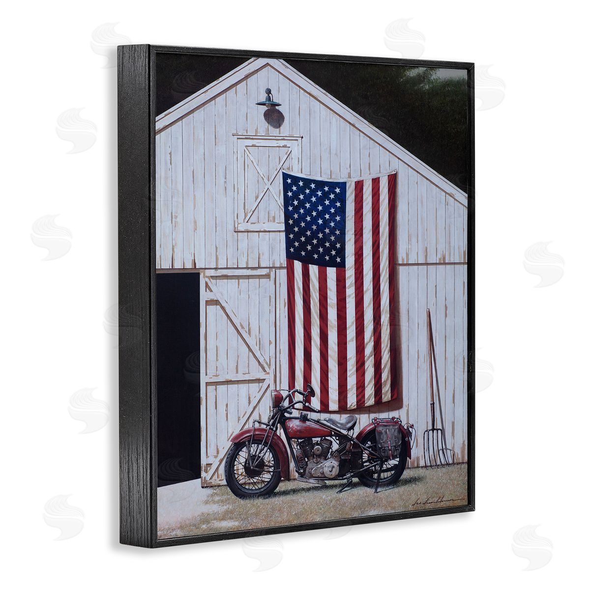 Zhen-Huan Lu | American Flag & Motorcycle