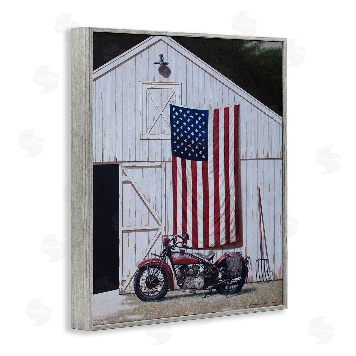 Zhen-Huan Lu | American Flag & Motorcycle