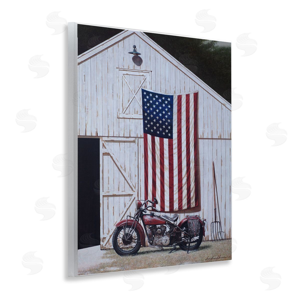 Zhen-Huan Lu | American Flag & Motorcycle