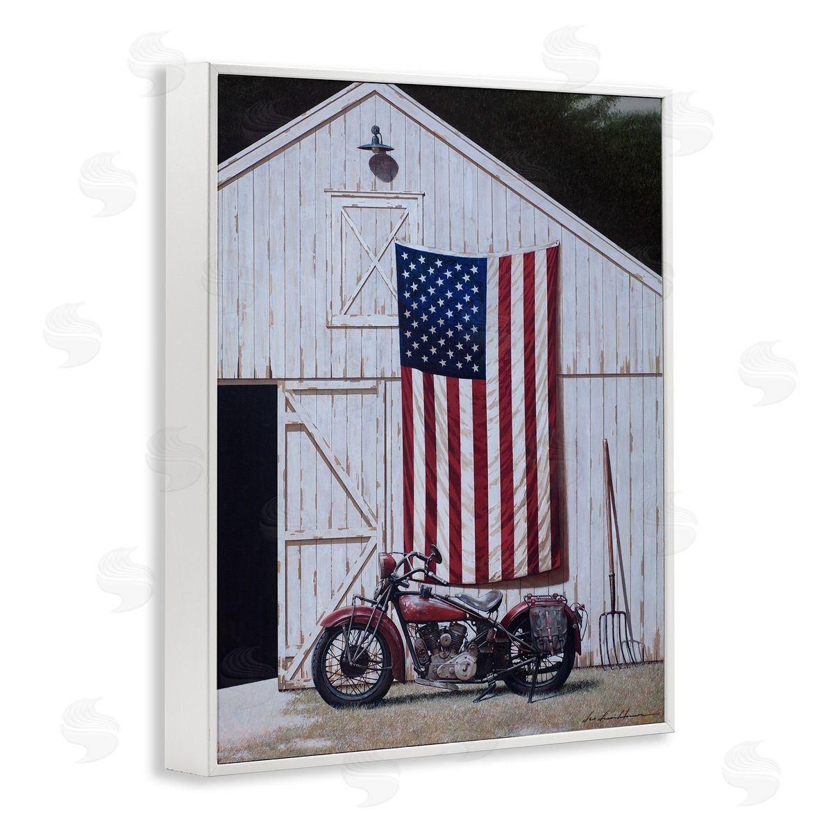 Zhen-Huan Lu | American Flag & Motorcycle