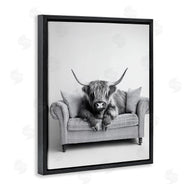 Petal Prints Design | Highland Cattle on Couch