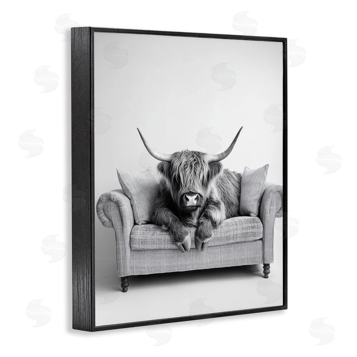 Petal Prints Design | Highland Cattle on Couch