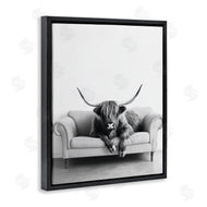 Petal Prints Design | Highland Cow on Couch