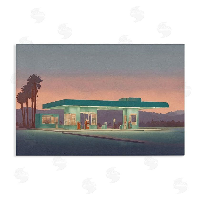 Noah Bay | Deserted Gas Station at Sunset
