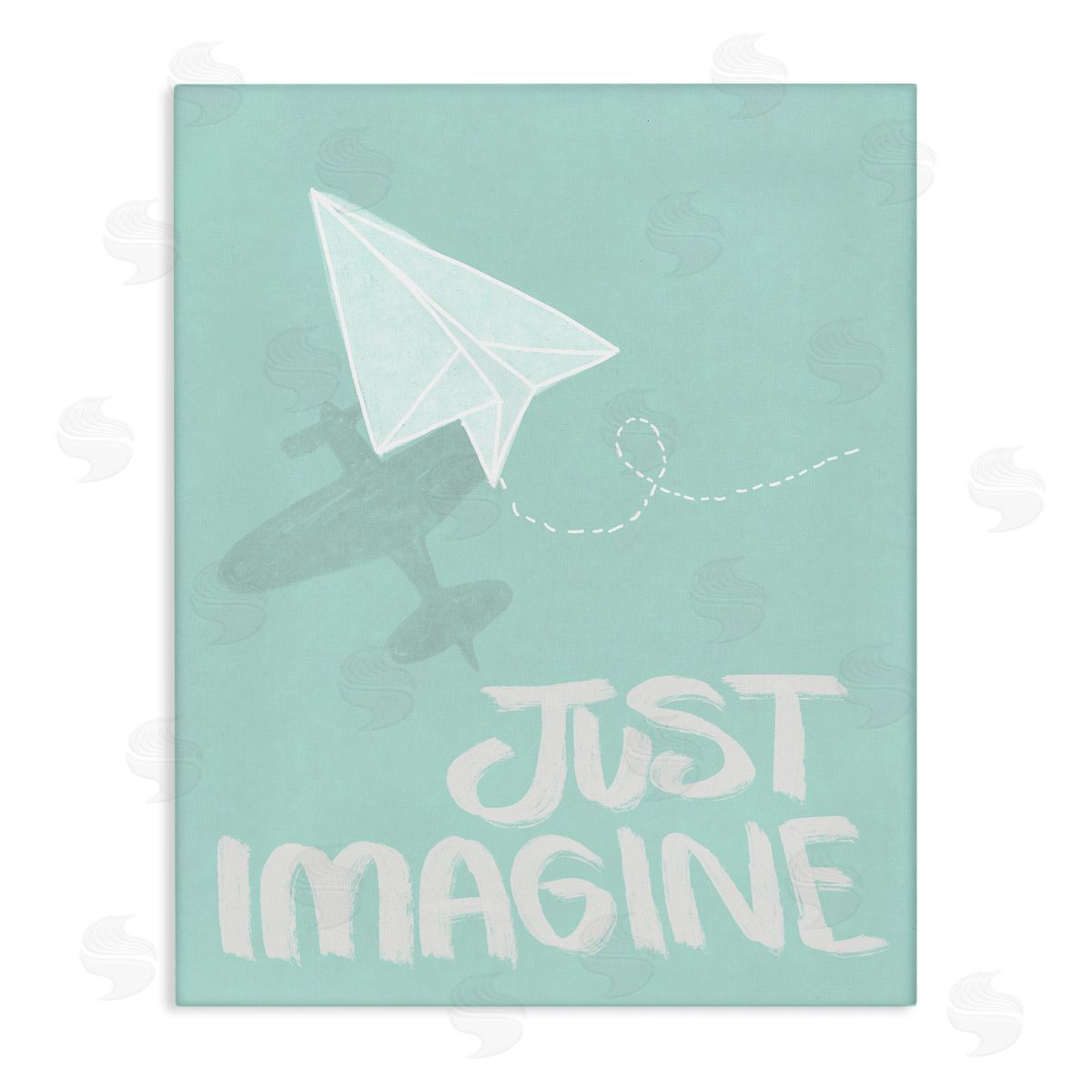 Inspirational Just Imagine Phrase Canvas Wall Art, Home Decor by Chen Alyesh