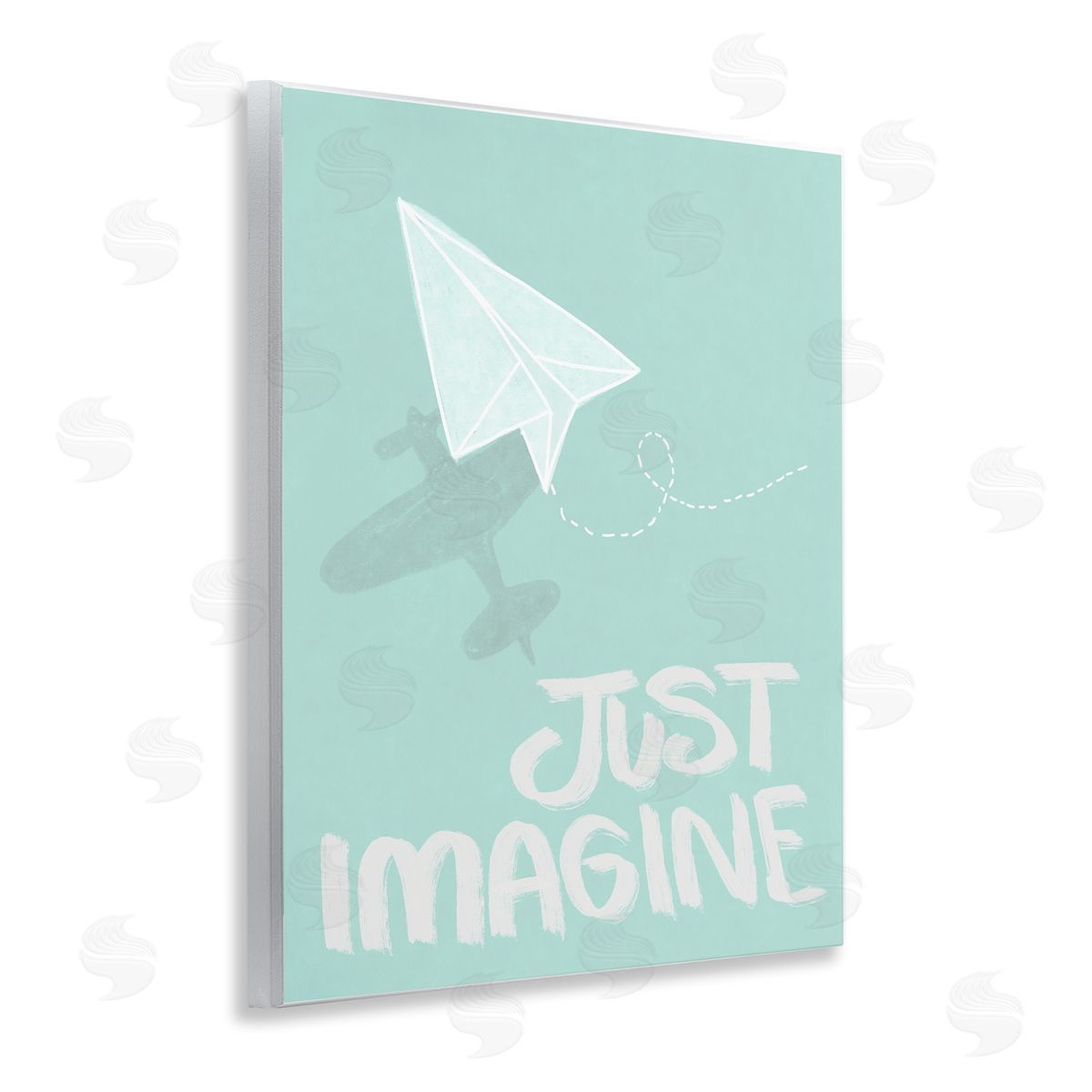 Inspirational Just Imagine Phrase Wood Plaque Wall Art, Home Decor by Chen Alyesh
