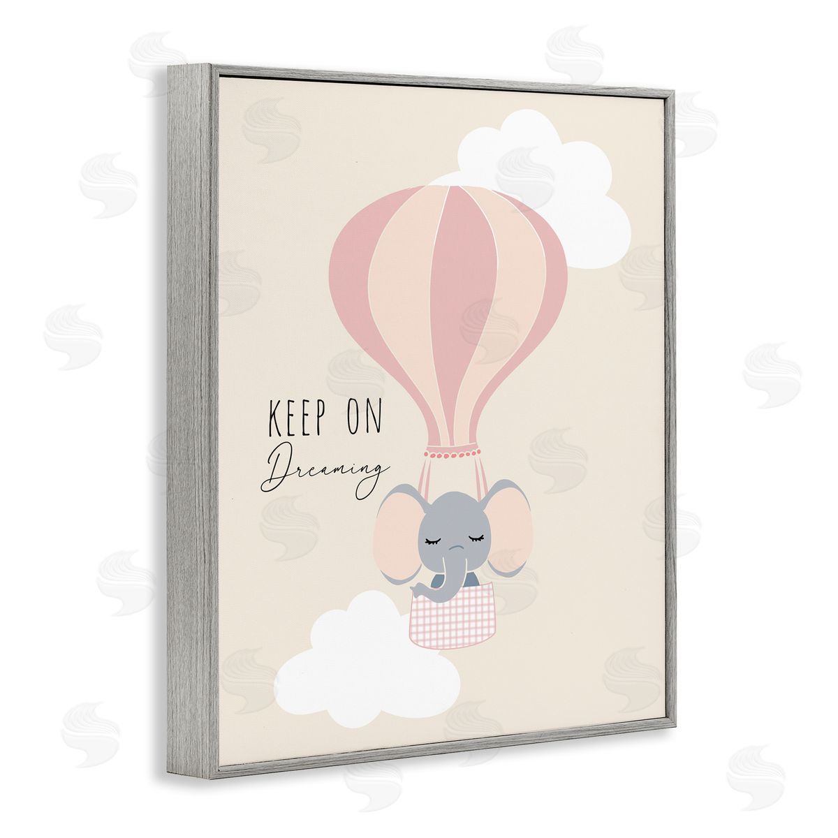 Inspiring Keep On Dreaming Grey Frame Print Wall Art, Home Decor by Chen Alyesh