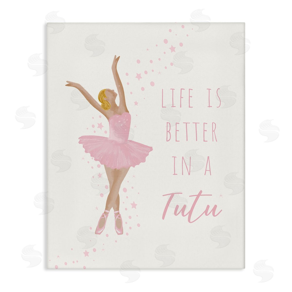 Life Is Better In Tutu Canvas Wall Art, Home Decor by Chen Alyesh