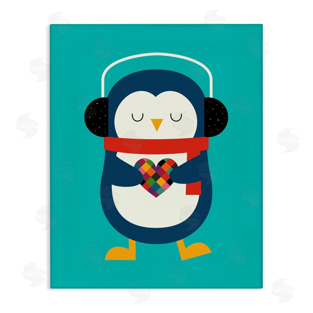 Andy Westface | Penguin with Geometric Heart