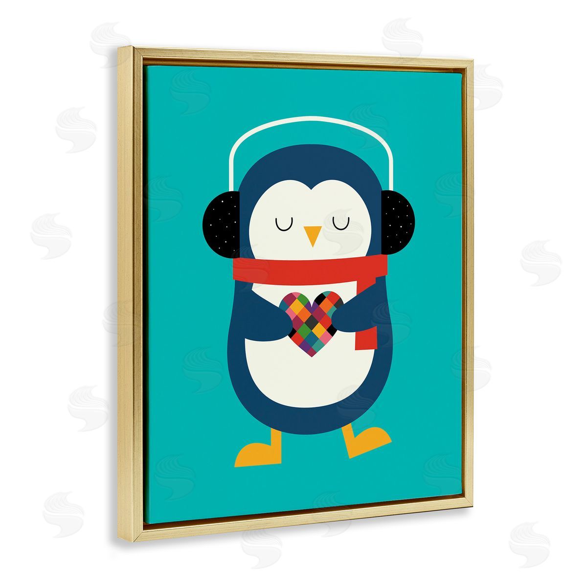 Andy Westface | Penguin with Geometric Heart