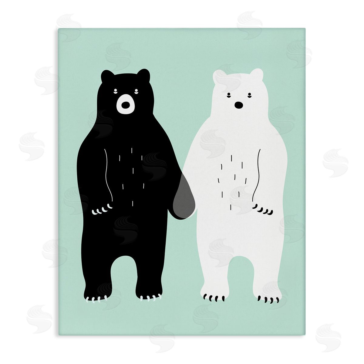 Andy Westface | Black & White Bears Holding Hands