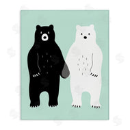 Andy Westface | Black & White Bears Holding Hands