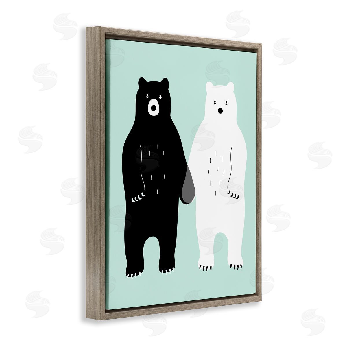 Andy Westface | Black & White Bears Holding Hands