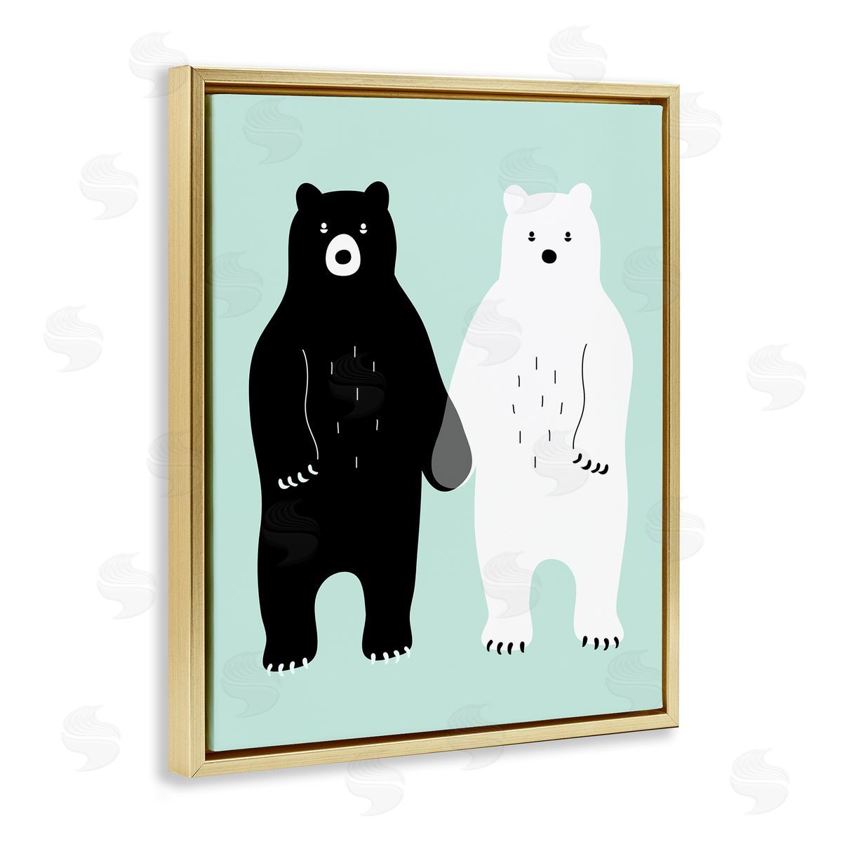 Andy Westface | Black & White Bears Holding Hands