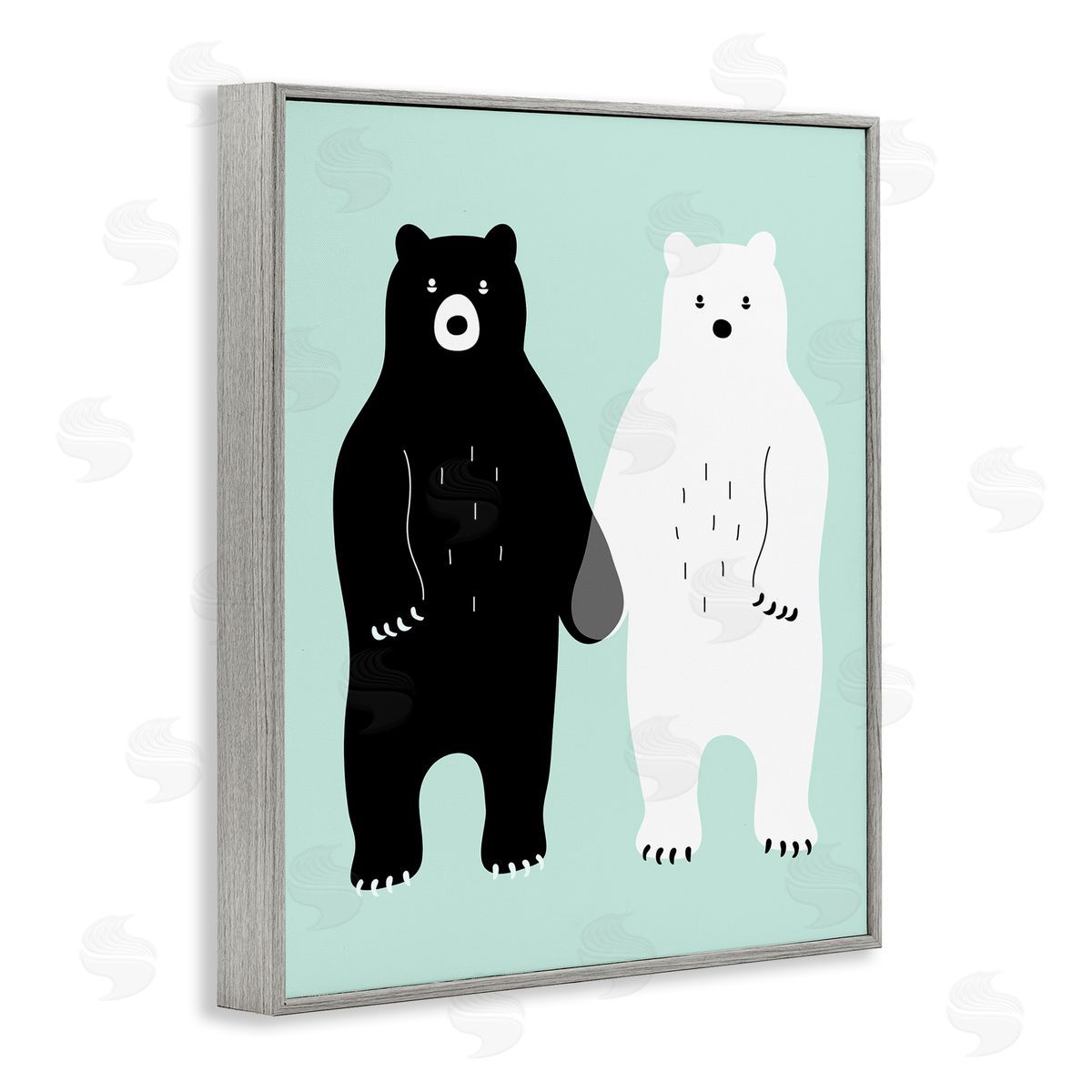 Andy Westface | Black & White Bears Holding Hands