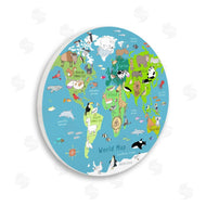Carla Daly | Educational World Map with Animals